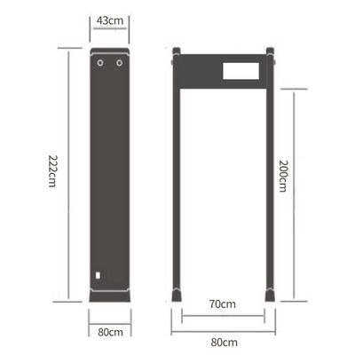Indoor Security Walk Through Metal Detector Adaptive Diagnostic System