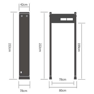 Precise Multi Zone Door Frame Metal Detector AC 100V To 240V